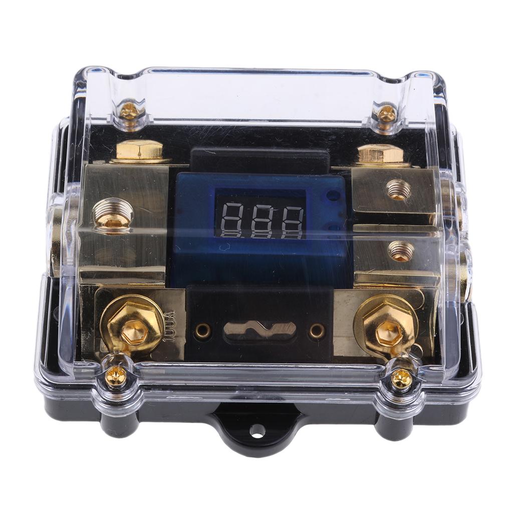 1 Piece 100A 2 Way Car Audio Digital Fuse Power Block Speaker Distribution Holder Gold Plate Easy Use