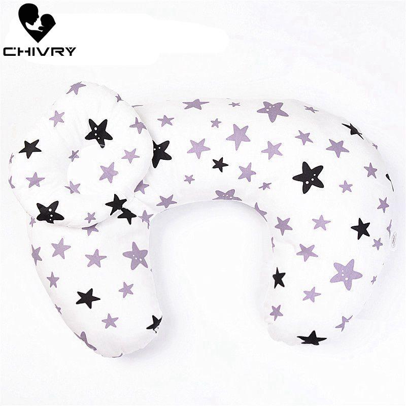 Mới Cho Bé Điều Dưỡng Gối Sơ Sinh Cho Bé Hình Chữ U Cho Con Bú In Gối Cho Trẻ Sơ Sinh Ôm Cotton Định Hình Cho Ăn Eo Đệm