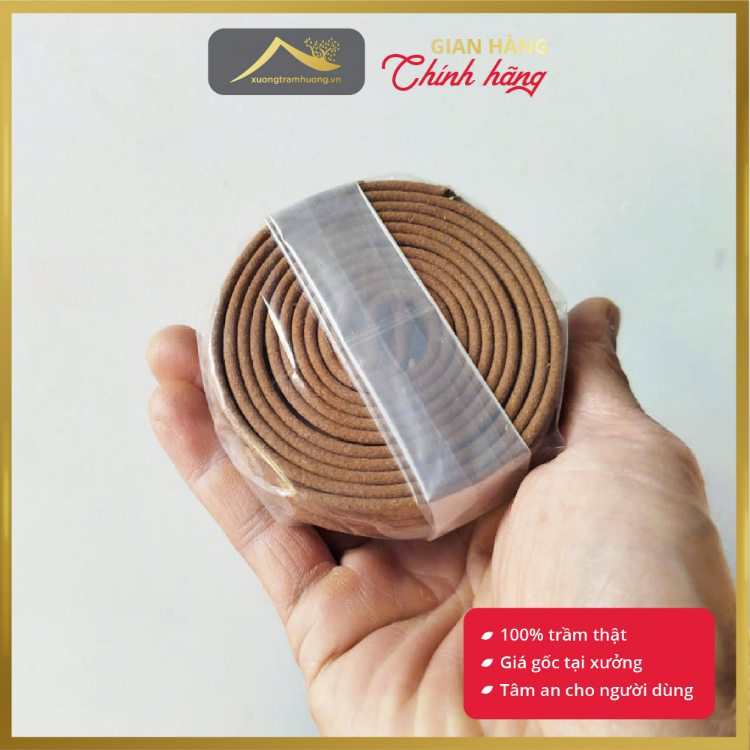 Nhang Khoanh Nhang Vòng Sạch Xưởng Trầm Hương Thờ Cúng Gia Tiên Tân Gia Giỗ Chạp Lễ Tết (10 Khoanh)