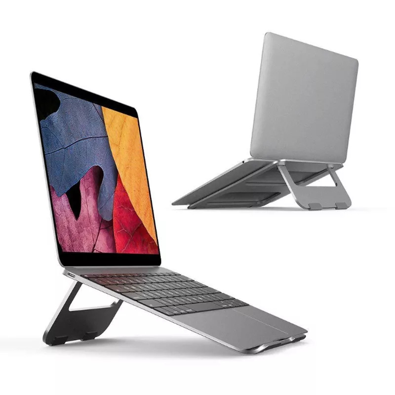 Giá đỡ / Đế đỡ tản nhiệt để bàn dành cho Laptop, Máy Tính Xách Tay Chất Liệu Hợp Kim Nhôm gấp gọn tiện dụng - Giao màu ngẫu nhiên - Hàng chính hãng