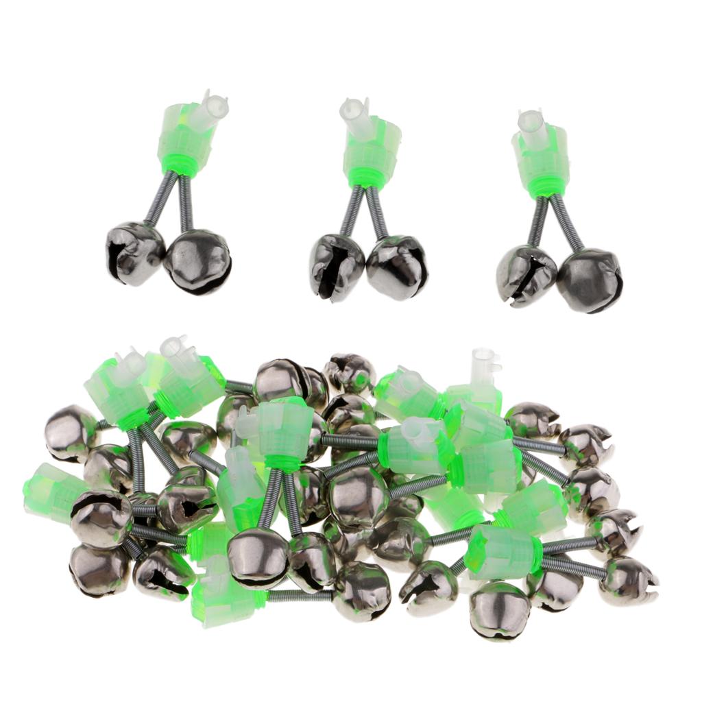 20pcs Night Fishing Rod Bite Alarm Bells Fish Sensor Bells Rod Tip Alarms