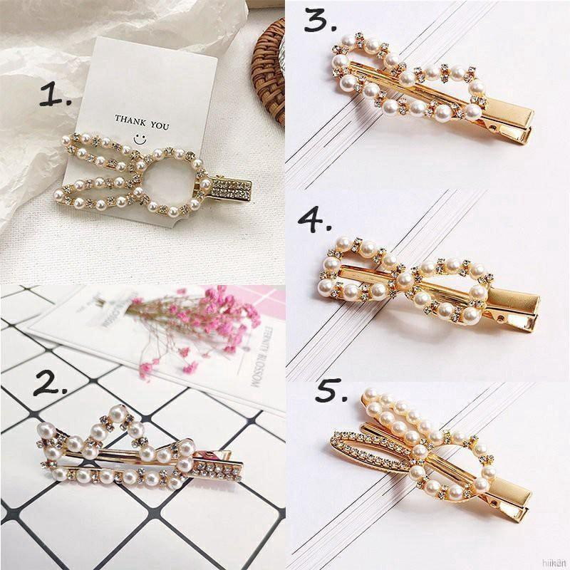 Kẹp tóc đính cườm dễ thương