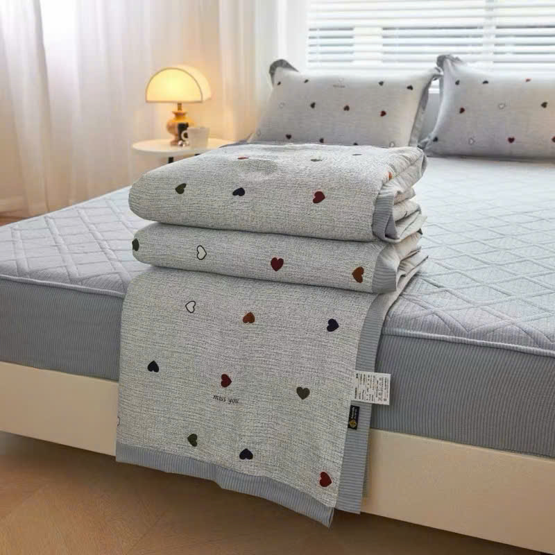Chăn Đũi Cotton Nhăn Nhập Khẩu Cao Cấp - Chăn Mùa Hè Thoáng Mát, Mềm Mại, Đầy Đủ Tem Mác KT 2x2m3 - HÀNG CHÍNH HÃNG MINIIN