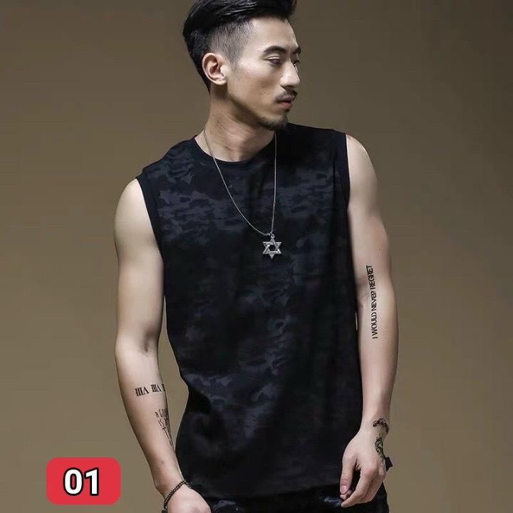 Áo ba lỗ nam thể thao sát nách co giãn thấm hút mồ hôi, chất liệu cotton siêu mát, đường may kĩ, hàng cao cấp