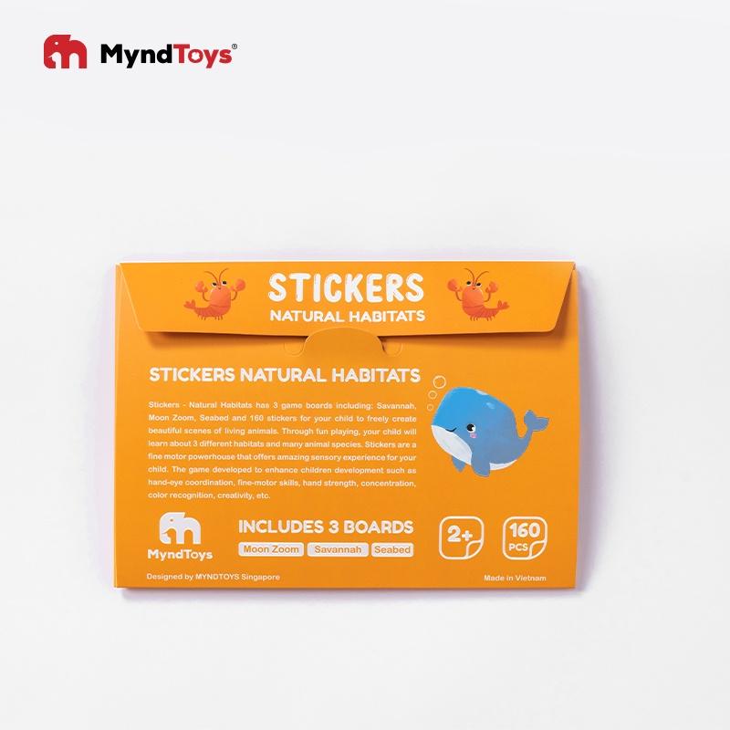 Bộ sticker Myndtoys NATURAL HABITATS kích thích sự sáng tạo của bé gồm 3 tranh - RINSTORE