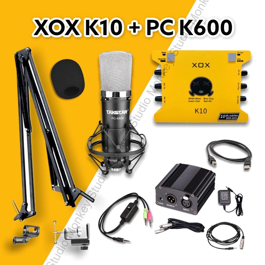 Bộ Mic Hát Livestream Soundcard XOX K10 2020 &amp; Mic TAKSTAR PC K600 Chất Lượng Cao, Âm Thanh Cực Kỳ Sống Động - Hàng Chính Hãng