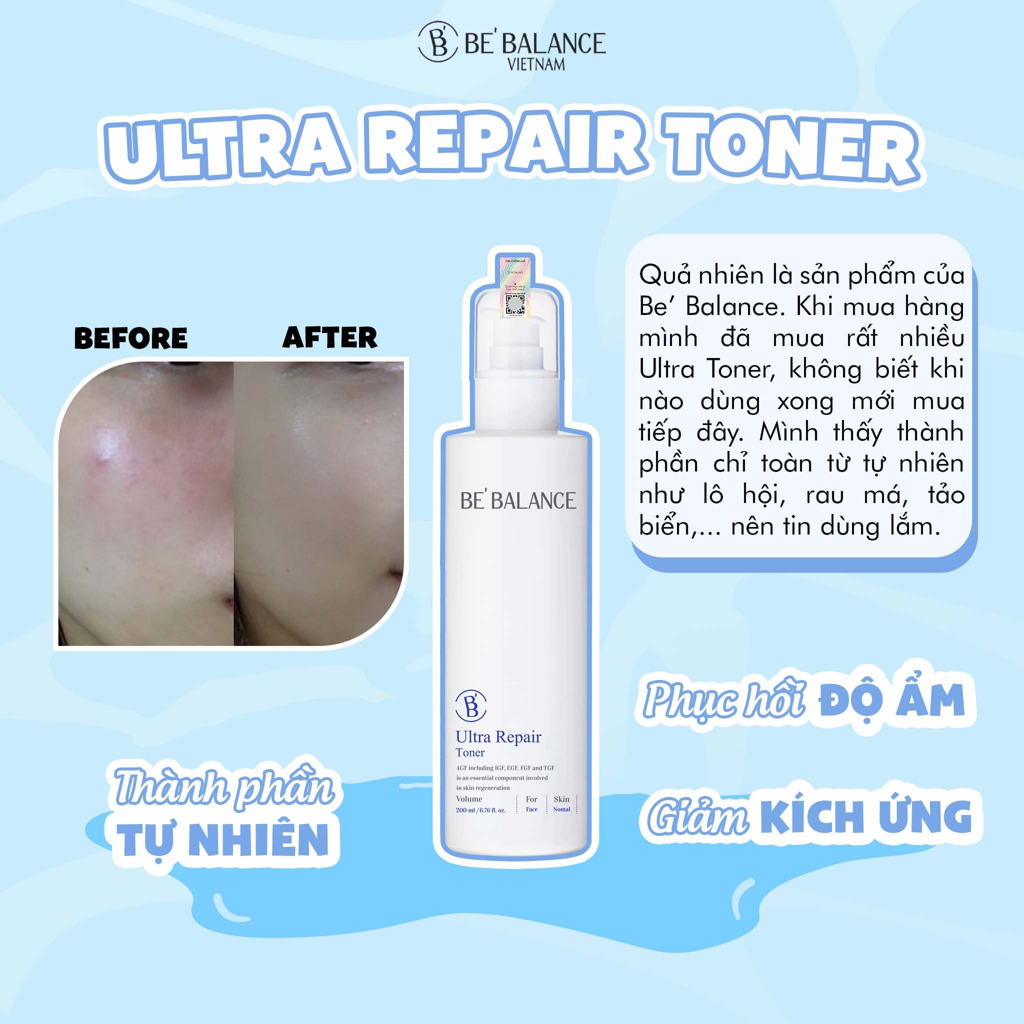 Nước hoa hồng BEBALANCE Ultra Repair Toner 500ml