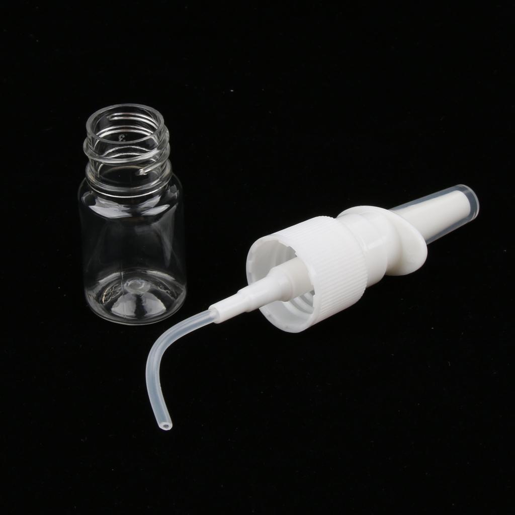 40 Pieces 5ml Plastic Nasal Spray Bottles Fine Mist Sprayer Pump Clear