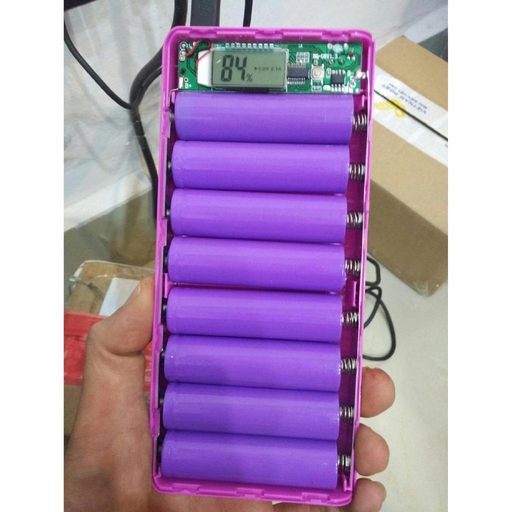 Box sạc dự phòng 8 khe pin dùng pin 18650 khung pin dự phòng, mạch sạc dự phòng, mạc