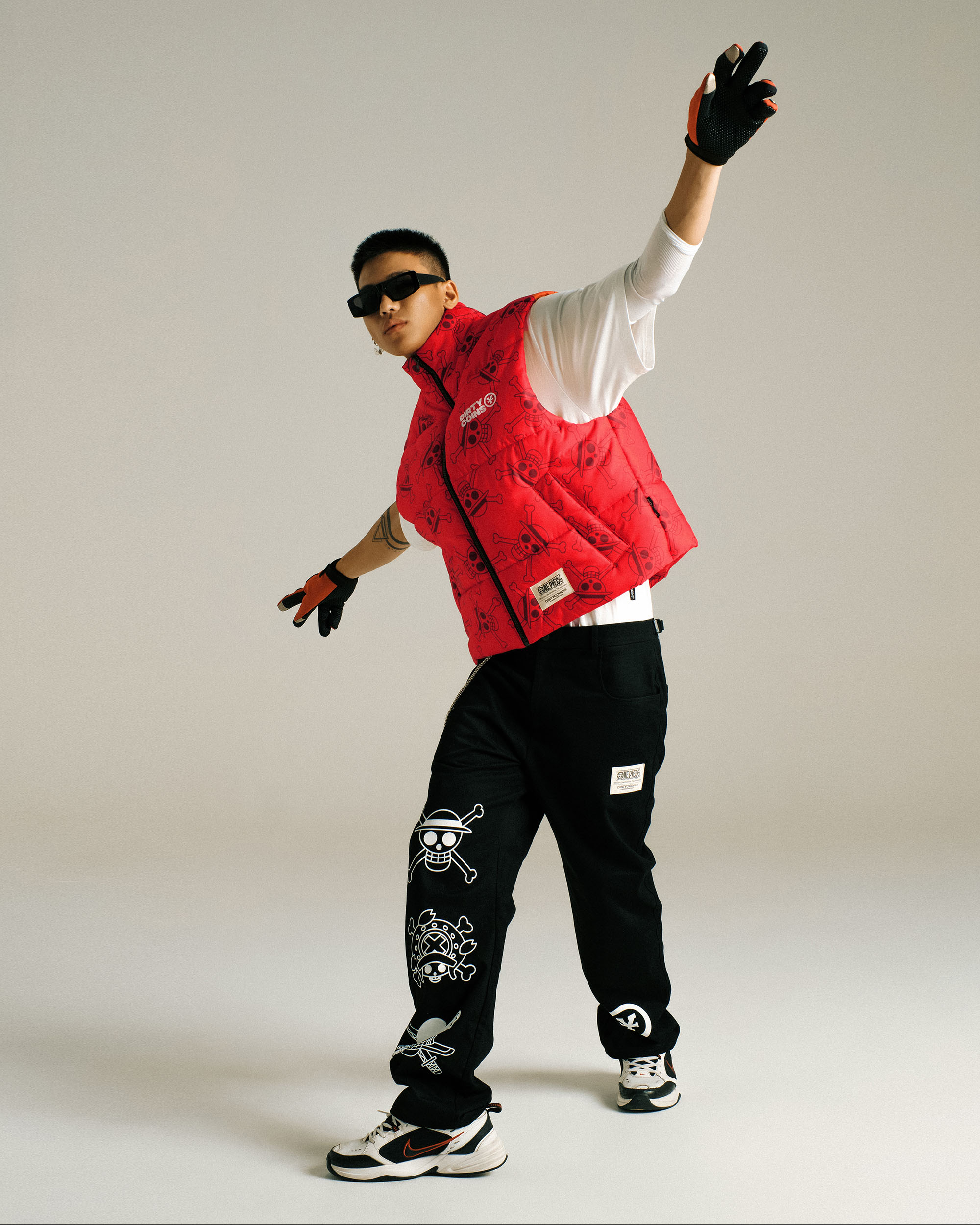 Áo Khoác DirtyCoins x One Piece Monogram Puffer Vest