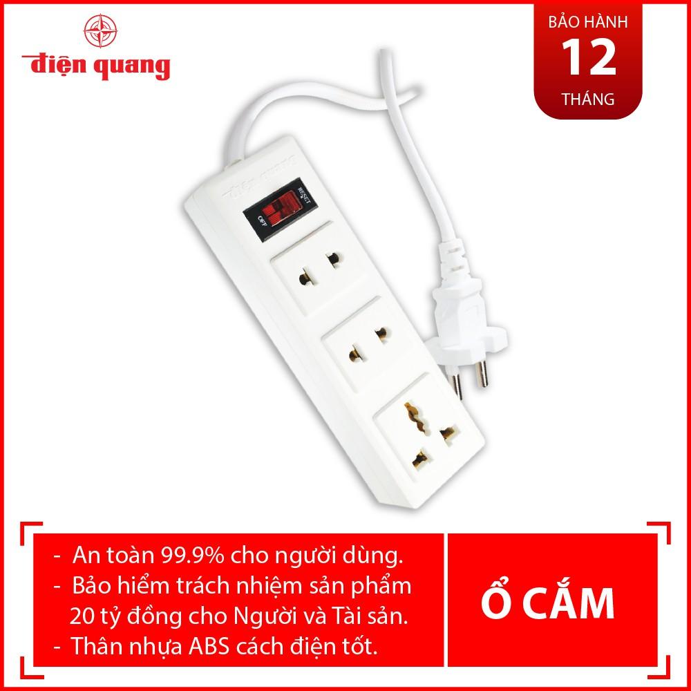 Hình ảnh Ổ cắm Điện Quang ĐQ 002A-02 (3 lỗ)