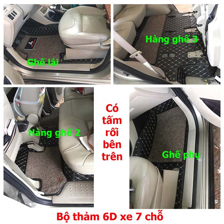 Thảm sàn 5D 6D cho xe 7 chỗ Audi Q7 2005 - 2015 không mùi, không thấm nước, phủ kín 90% sàn xe