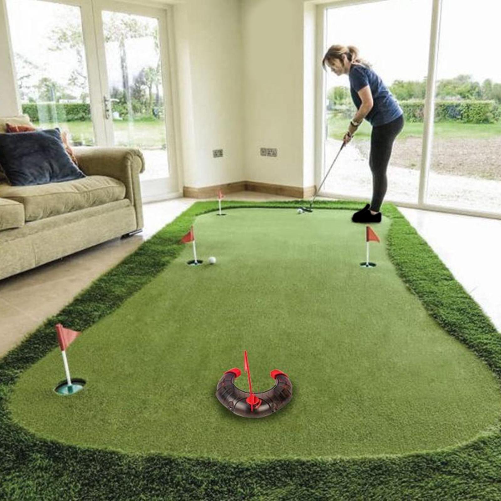 Golf Putting Cup and Flag Trainer Accessory Adjustable Size Golf Putt Cup