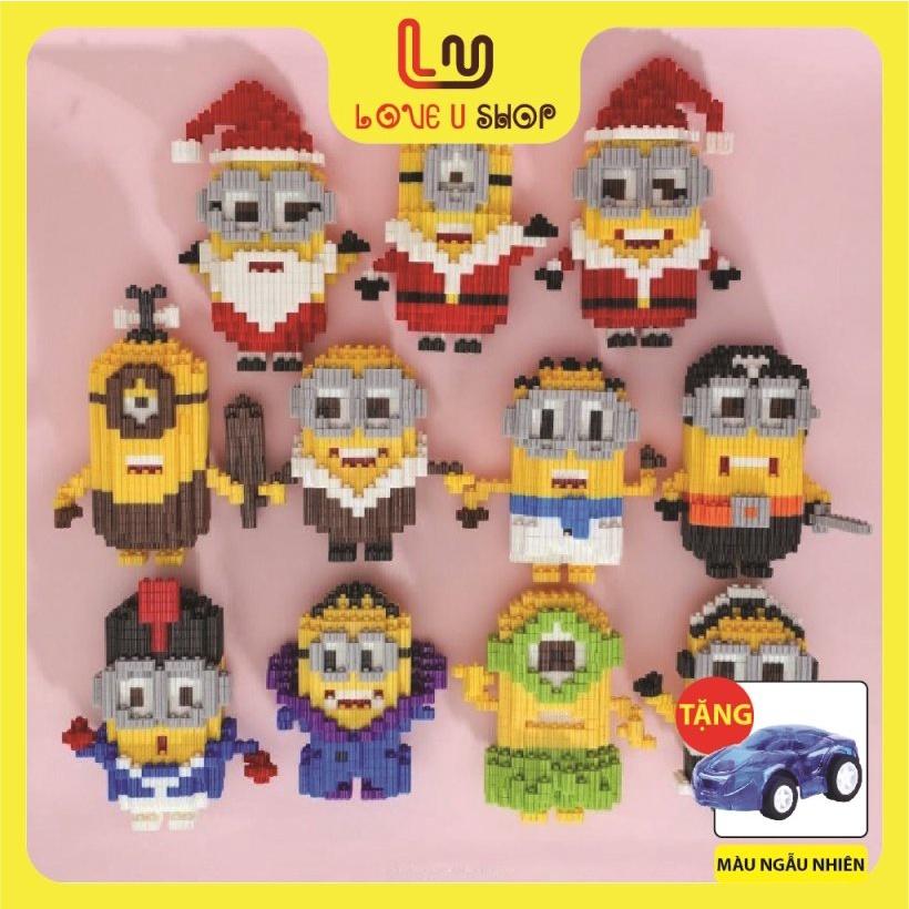 Đồ chơi lắp ráp 3d, mô hình minion Dracula và noel