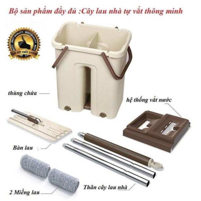 Bộ Lau Nhà 2 Ngăn Tự Vắt Tiện Dụng