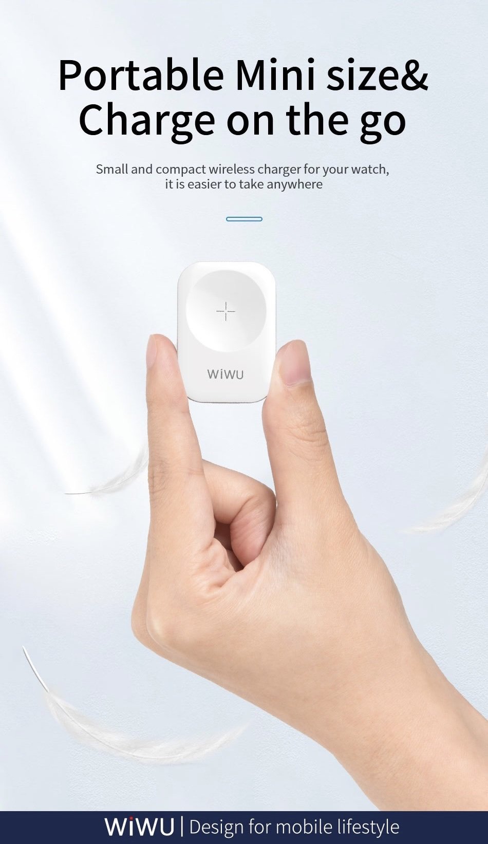 Sạc Không Dây Wiwu Wiwu Wireless Charge M16 Dành Cho Đồng Hồ Thông Minh Sạc Nhanh, Hấp Phụ Từ Tính Mạnh - Hàng Chính Hãng