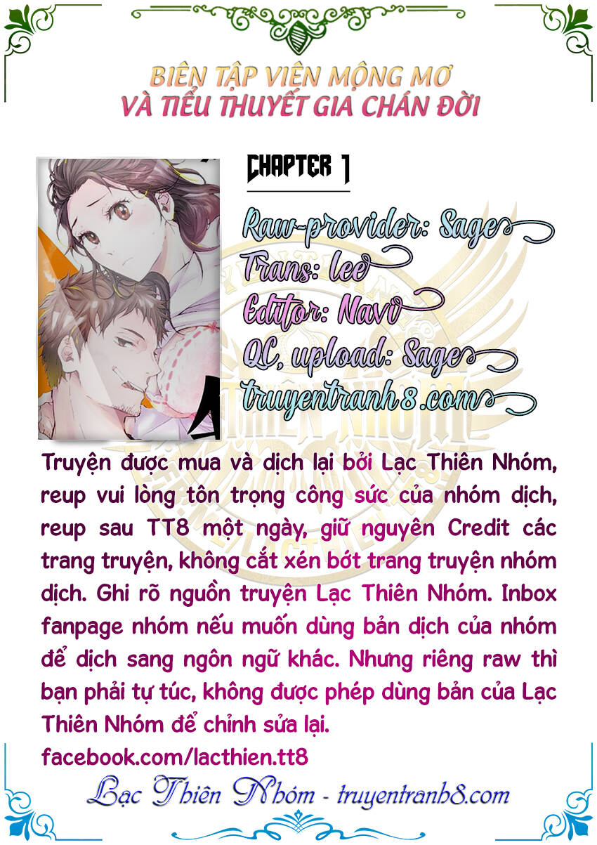 biên tập viên mộng mơ và tiểu thuyết gia chán đời chapter 1 6
