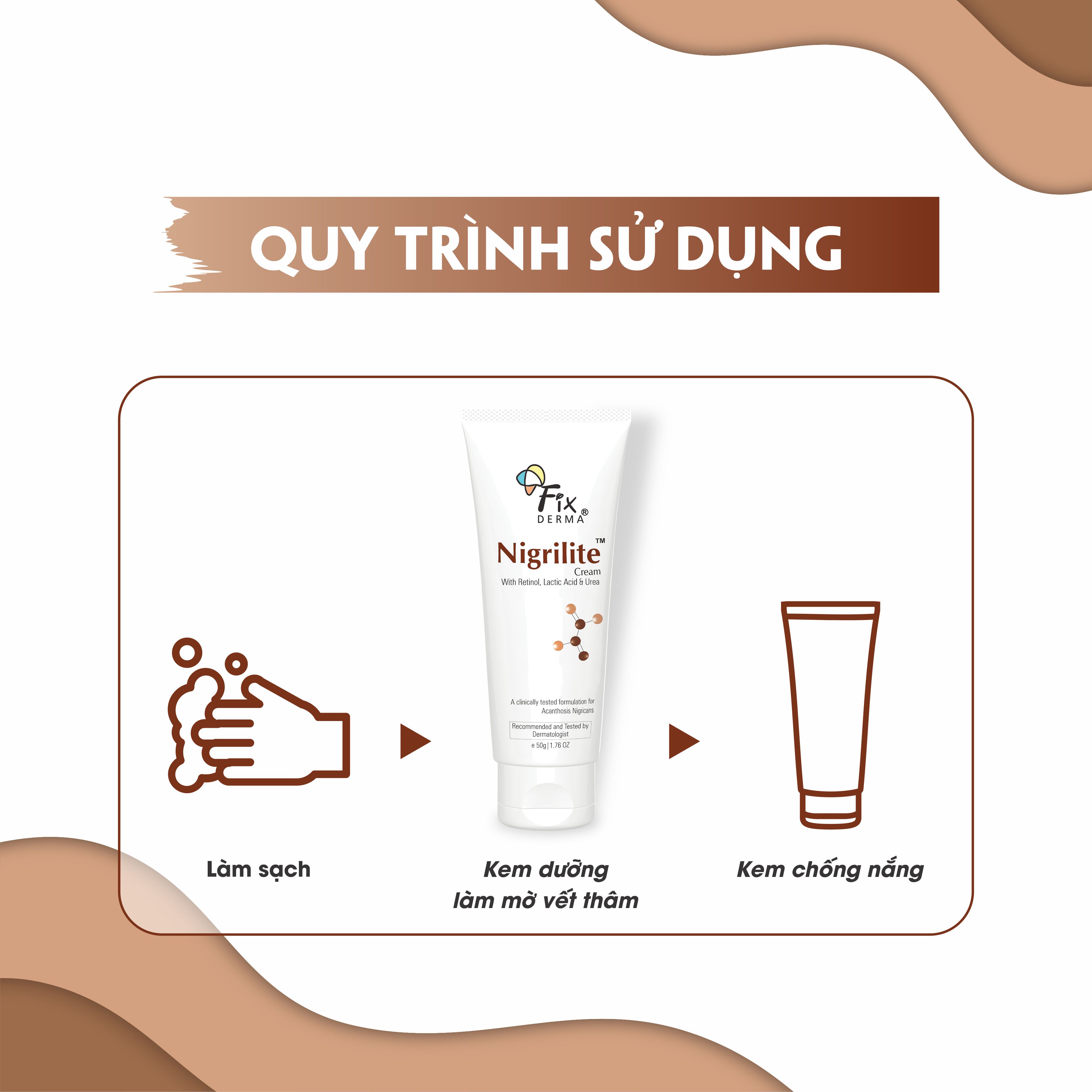 Kem Dưỡng Làm Mờ Vết Thâm Trên Cơ Thể Fixderma Nigrilite Cream Giúp Giảm Thâm Ở Vùng Nách, Mông, Bẹn, Cổ - Hùng Lợi 50g