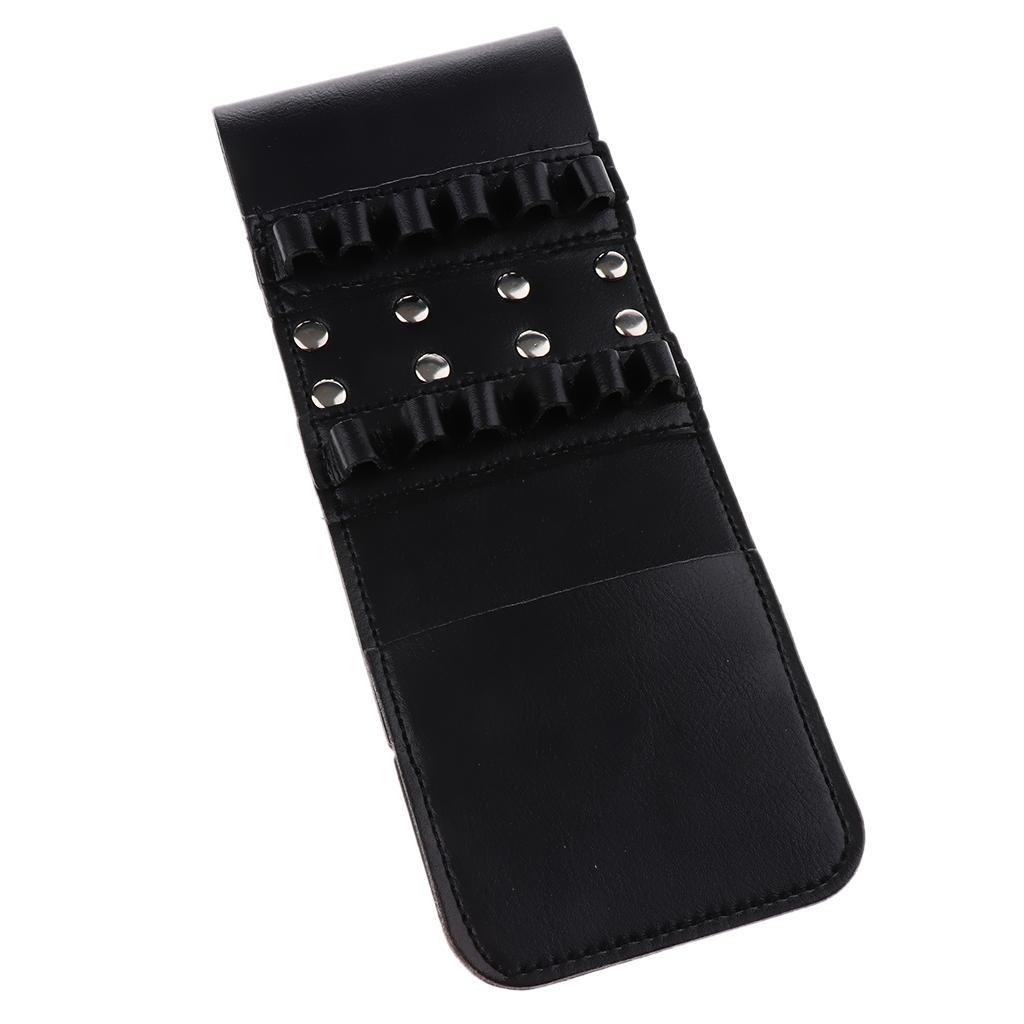 Hunting  Leather  Quiver Pocket Holder Bag for 12  Black