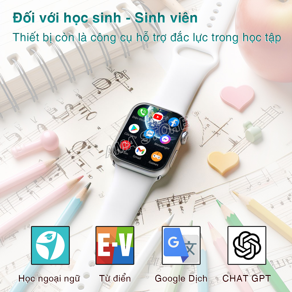 Đồng hồ gắn sim Thông minh Android Kết nối Wifi 4G Bluetooth có CHPlay camera xoay 180 mạng xã hội Za lo FB Tele xem phim giải tri choi game AMA Watch S16 Ram 2G bộ nhớ 32Gb Hàng chính hãng