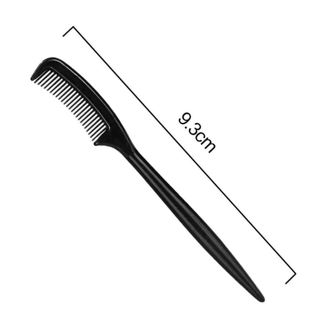 20pcs Plastic Mini Eyelash Shaping Brush Compact Eyebrow Makeup Combs Black