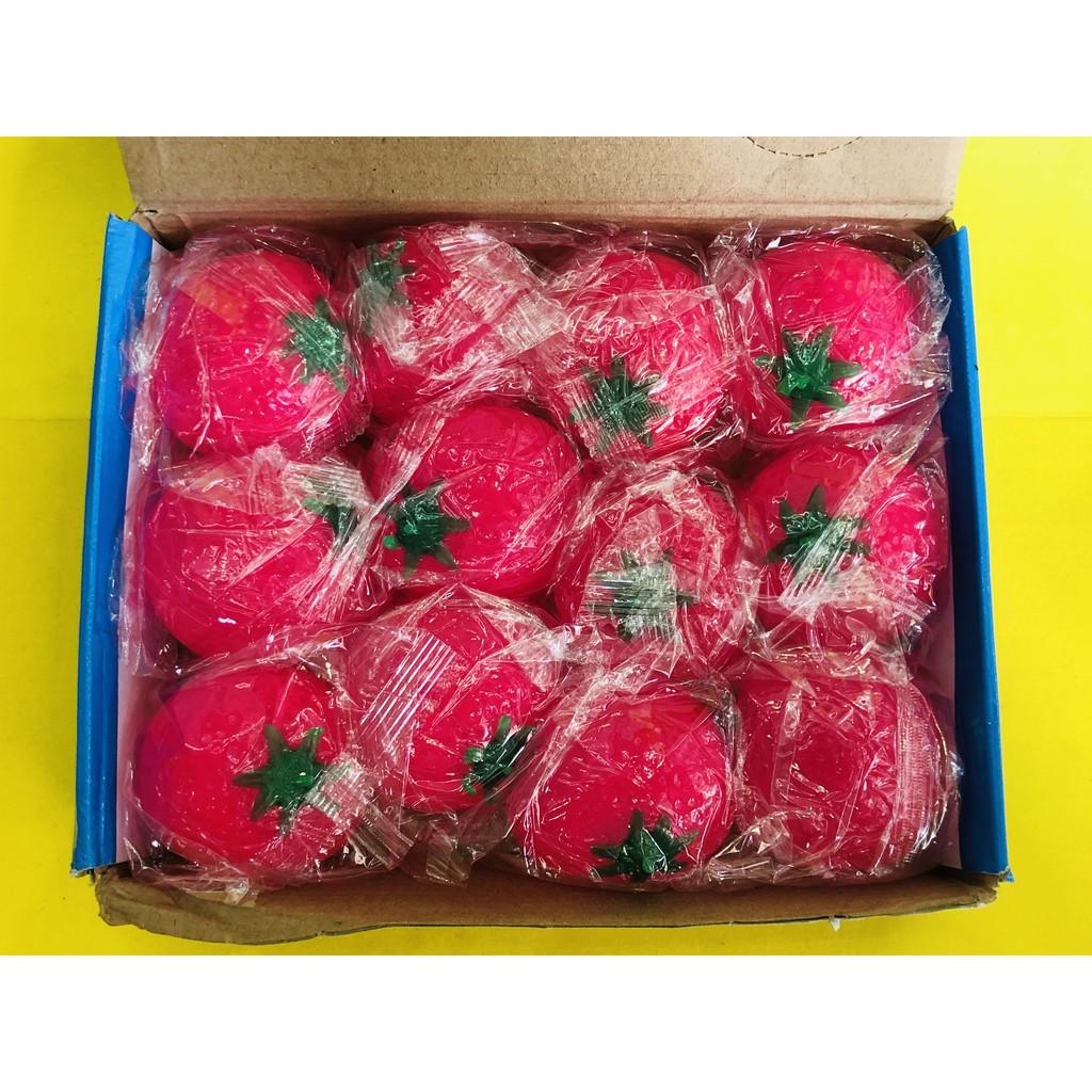 Gudetama Squishy bóp trút giận hình quả cà chua hồng