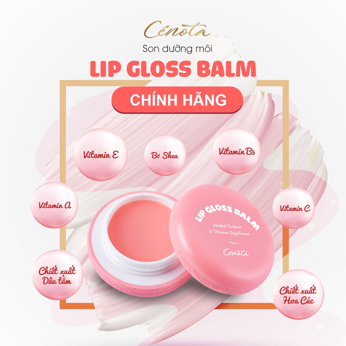 Son dưỡng môi Cenota Lip Gloss Balm Dưỡng Ẩm Làm Hồng Môi