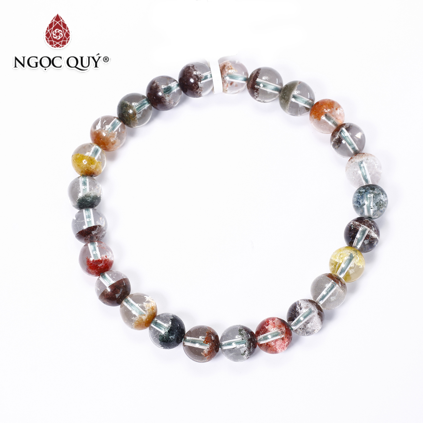 Vòng tay đá ưu linh đa sắc size hạt 8mm - Ngọc Quý Gemstones