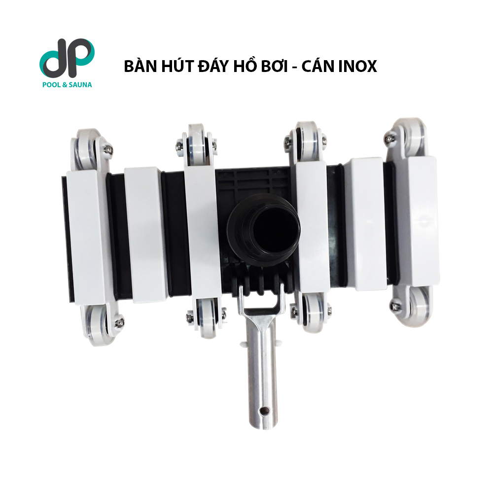 BÀN HÚT HỒ BƠI 8 BÁNH CÁN INOX || KHÔNG GỈ