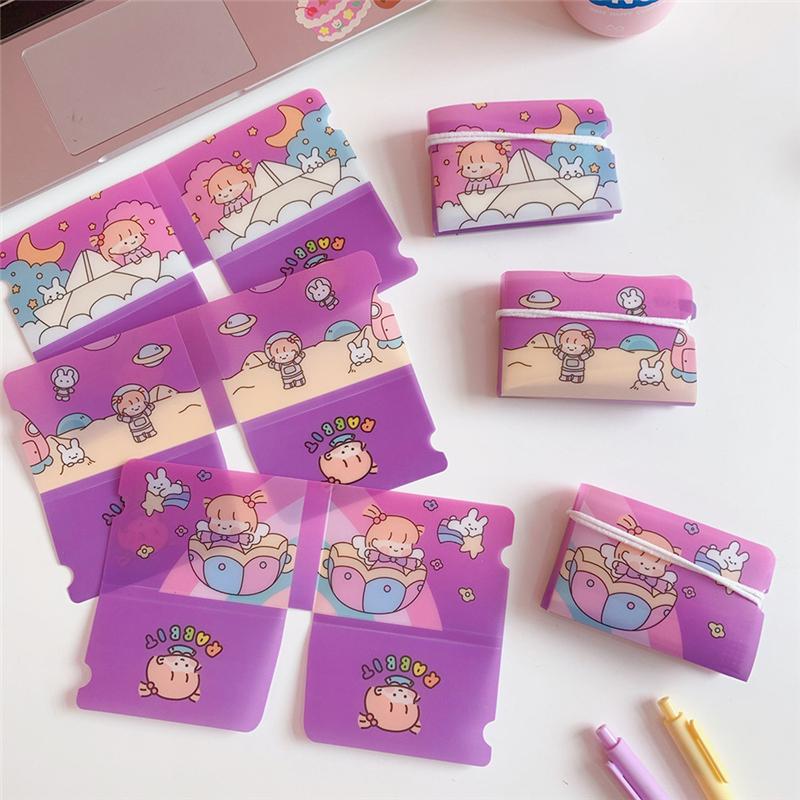 1 kẹp đựng khẩu trang chống bụi xếp gọn in hoạt hình