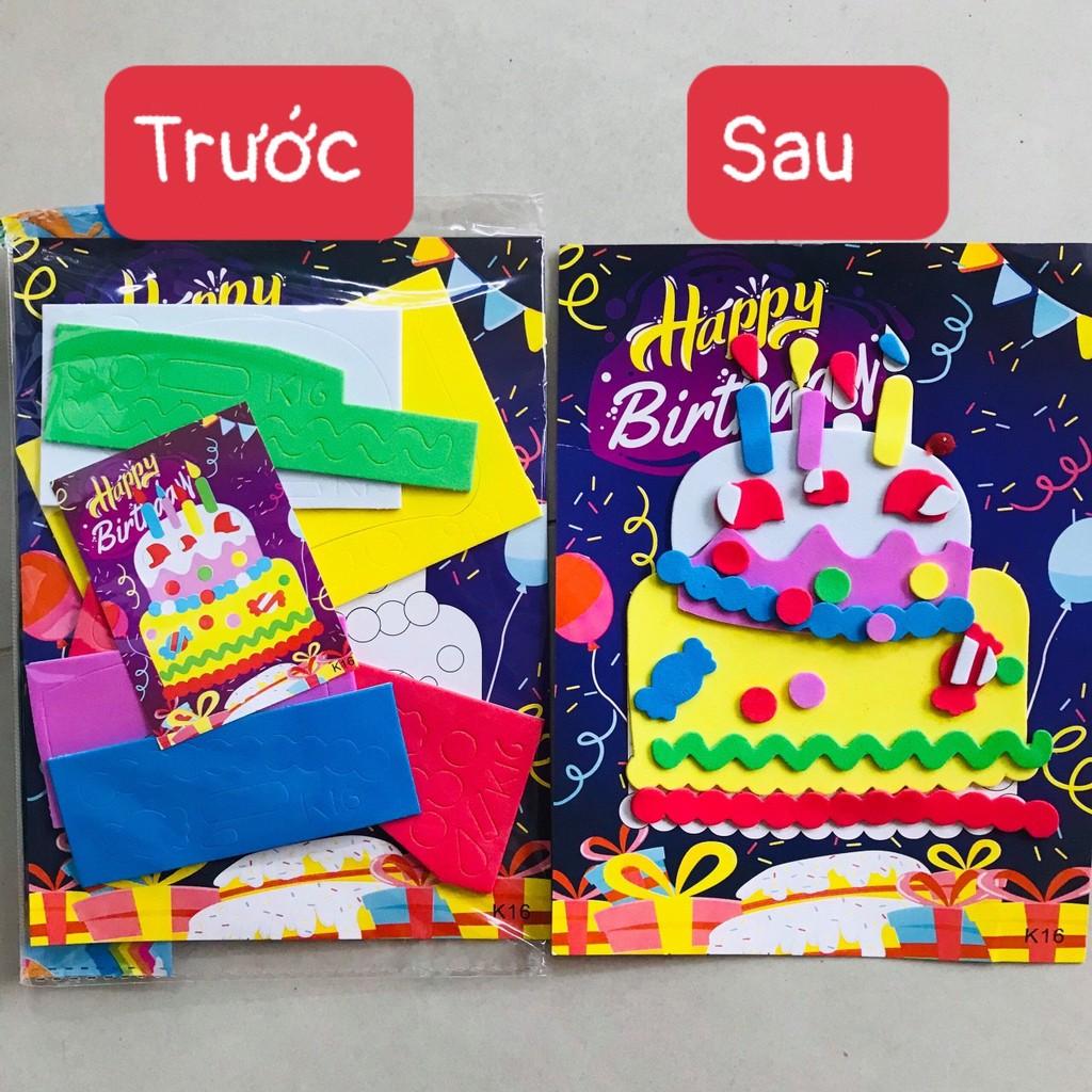Tranh xốp xé dán giấy đồ chơi thủ công sáng tạo cho bé phiên bản 2021