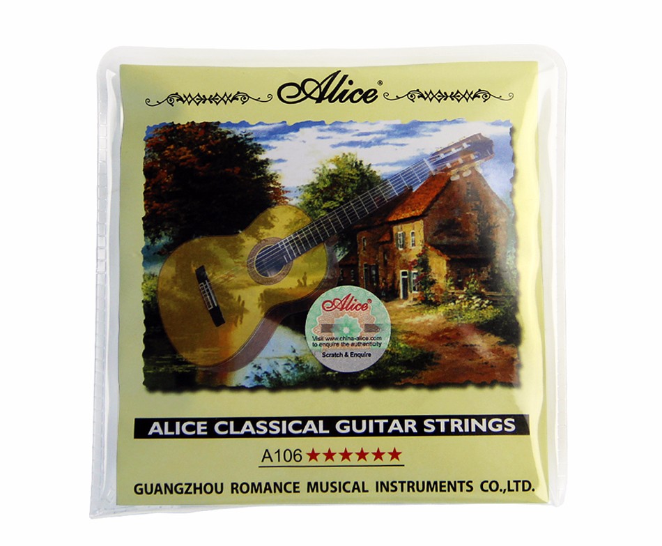 Bộ 6 Dây Đàn Guitar Classic Alice A106 ( Tặng Kèm 3 Pick Gảy Alice AP-100Q )