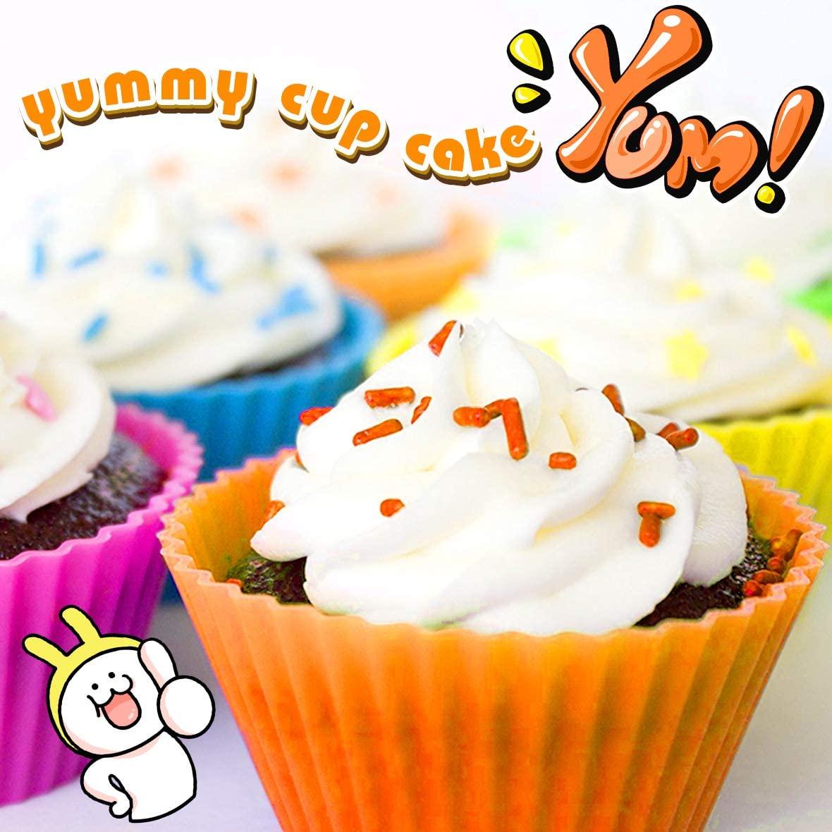 Khuôn bánh cupcake bằng silicon dáng tròn tiện dụng