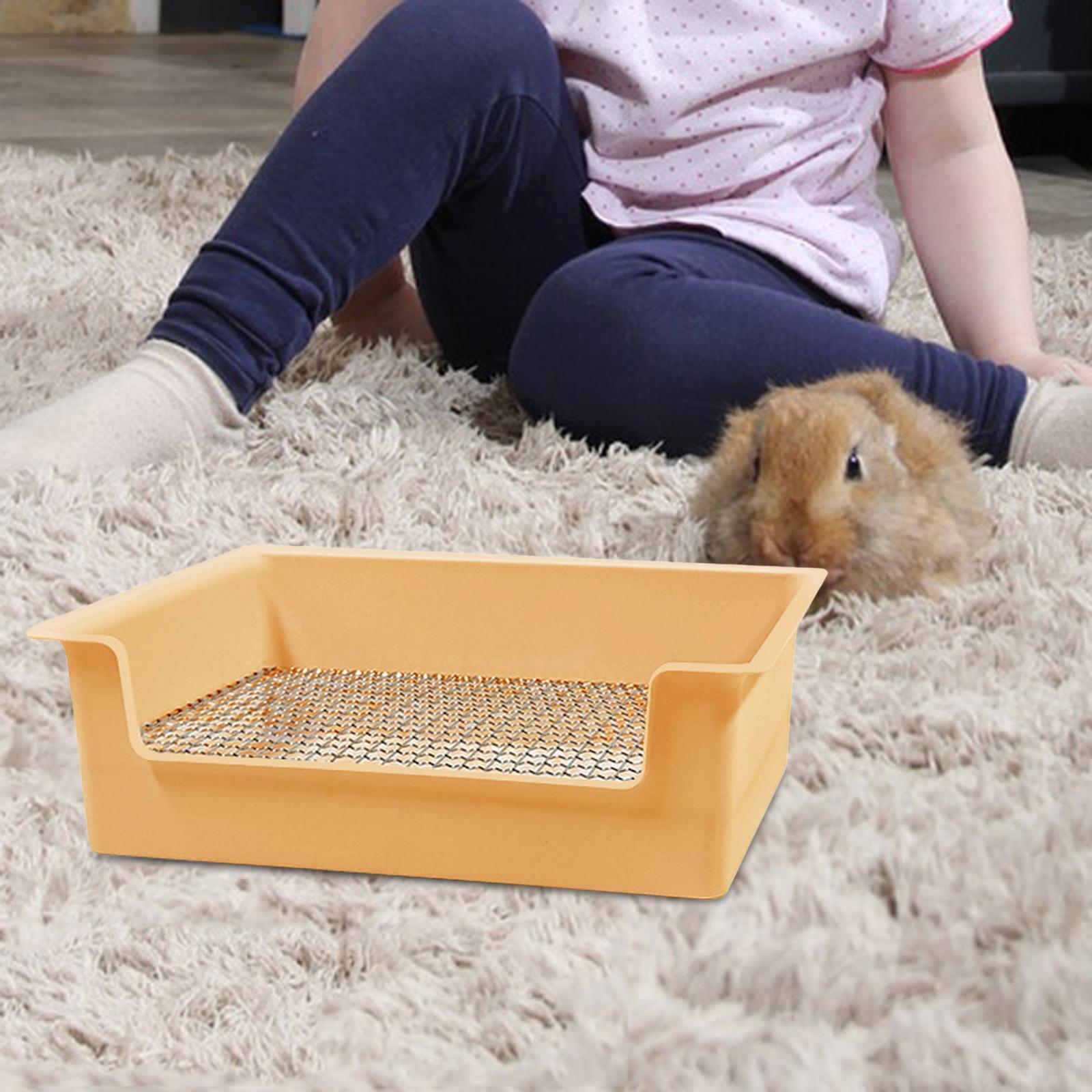 Rabbit Litter Box Small Animals Litter Tray for Guinea Pig Bunny, Hamster