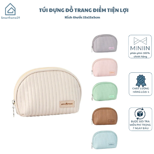 Túi Đựng Đồ Trang Điểm Hình Bán Nguyệt Mini Dành Cho Nữ - Thiết Kế Sang Trọng, Tiện Lợi - HÀNG CHÍNH HÃNG MINIIN