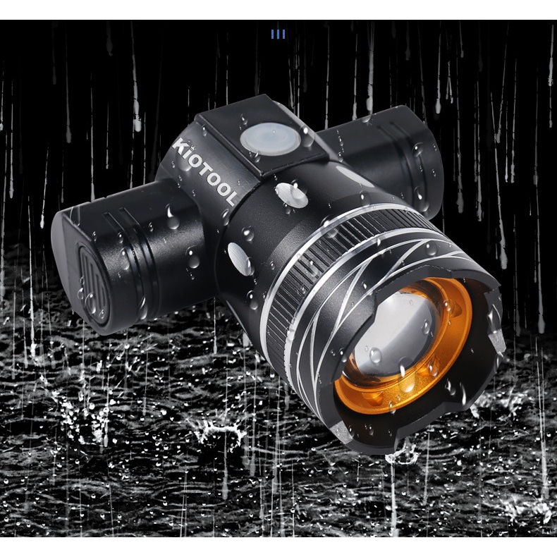 Đèn xe đạp thể thao Kiotool chiếu xa siêu sáng 150 lumen