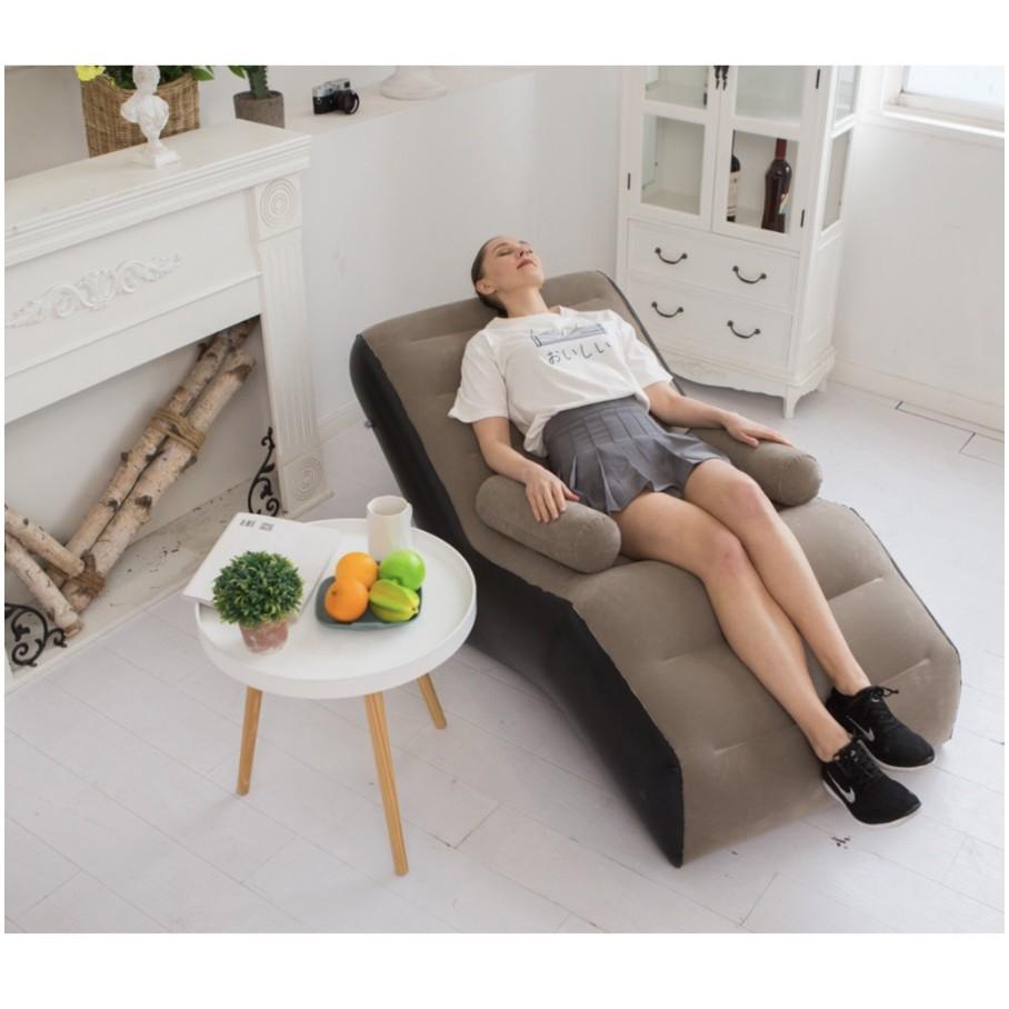 Ghế Bơm Hơi Ngã Lưng Lazy Sofa Có Gác Tay