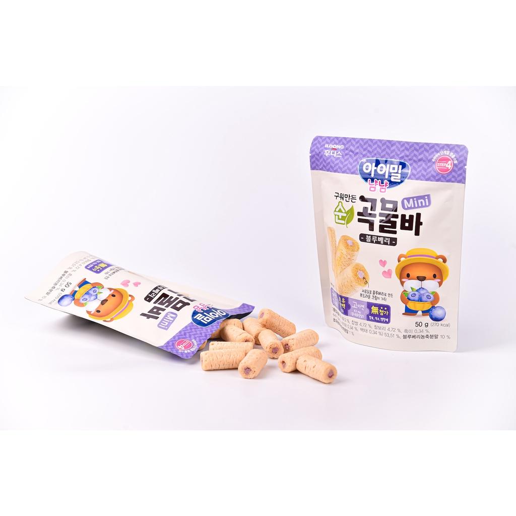 Bánh cuộn mini ăn dặm Ildong Hàn Quốc Ayimeal Yum Yum vị Việt quất dành cho bé từ 7M+ (Date 8/2022)