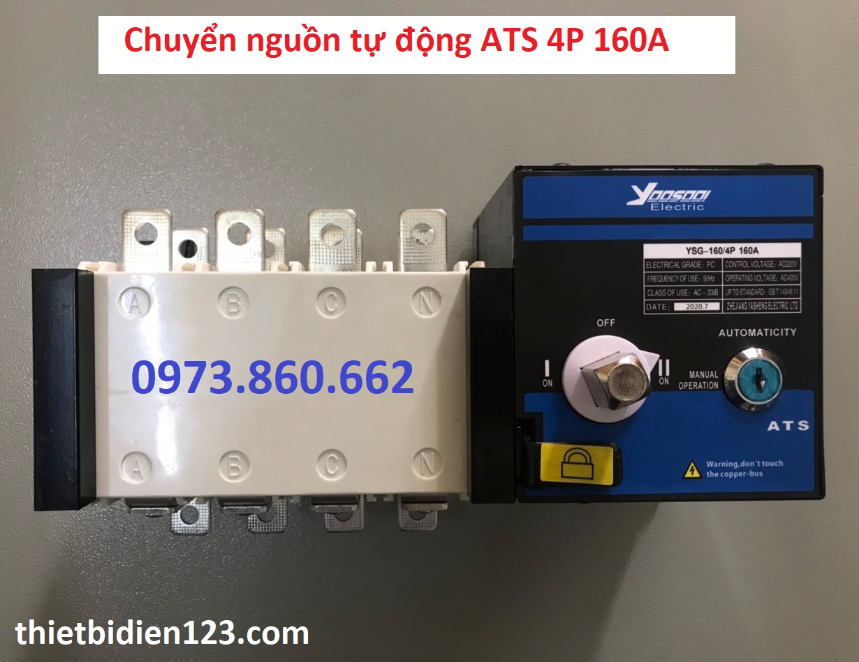 Chuyển nguồn tự động ats 3 pha ATS 4P 250A, Chuyển nguồn tự động công suất lớn