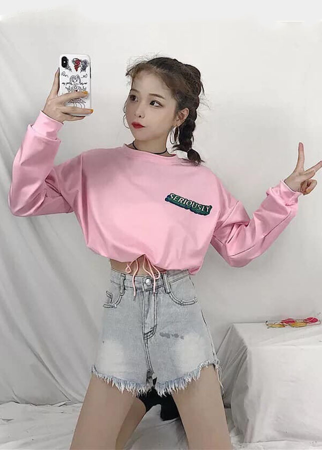 Áo croptop tay dài seris