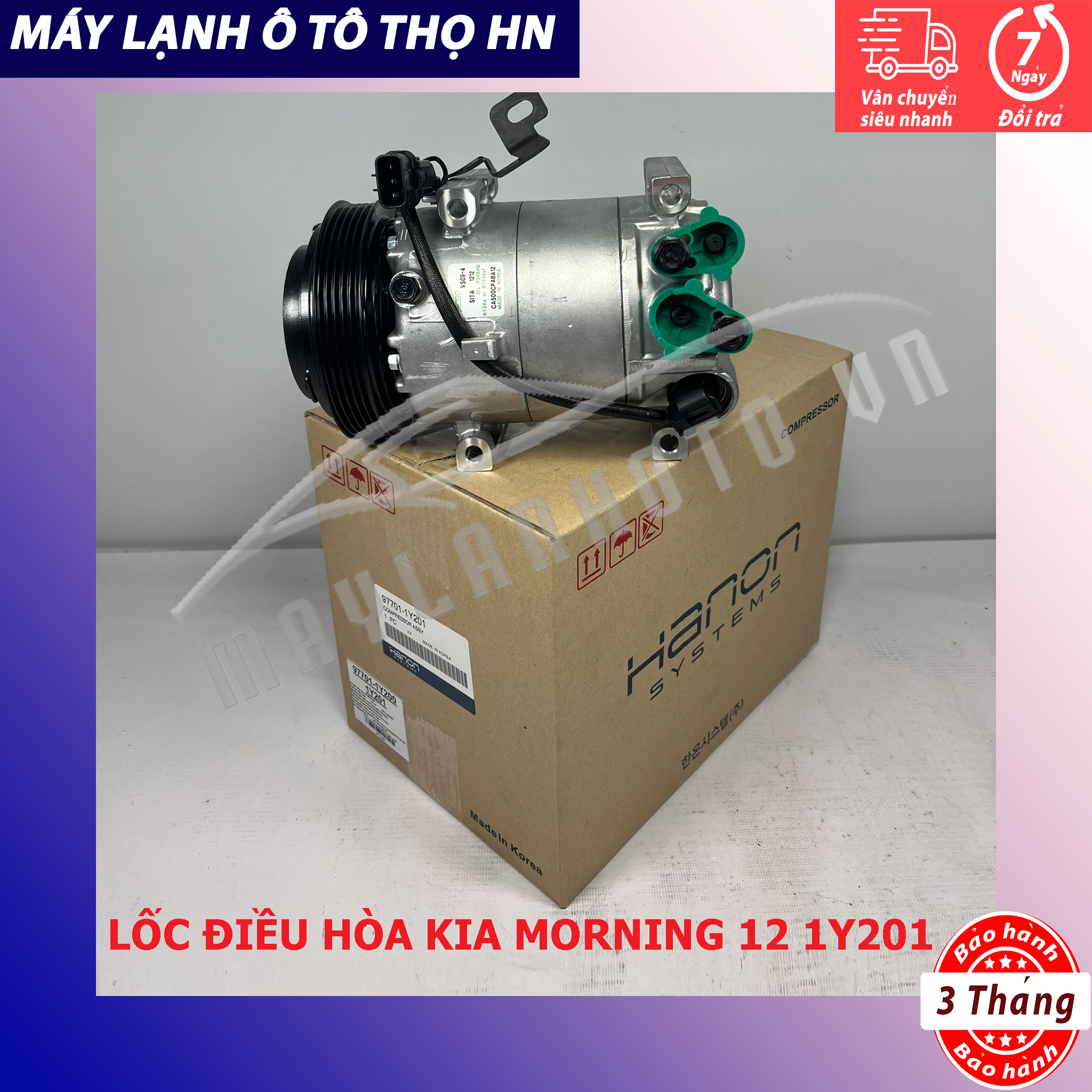 Lốc điều hòa Kia Morning 2012 2013 2014 2015 hàng Hàn Quốc 12 13 14 15 97701-1Y200/1Y201