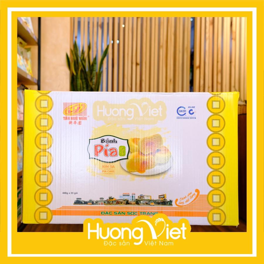 Bánh pía kim sa đậu xanh trứng tan chảy Tân Huê Viên