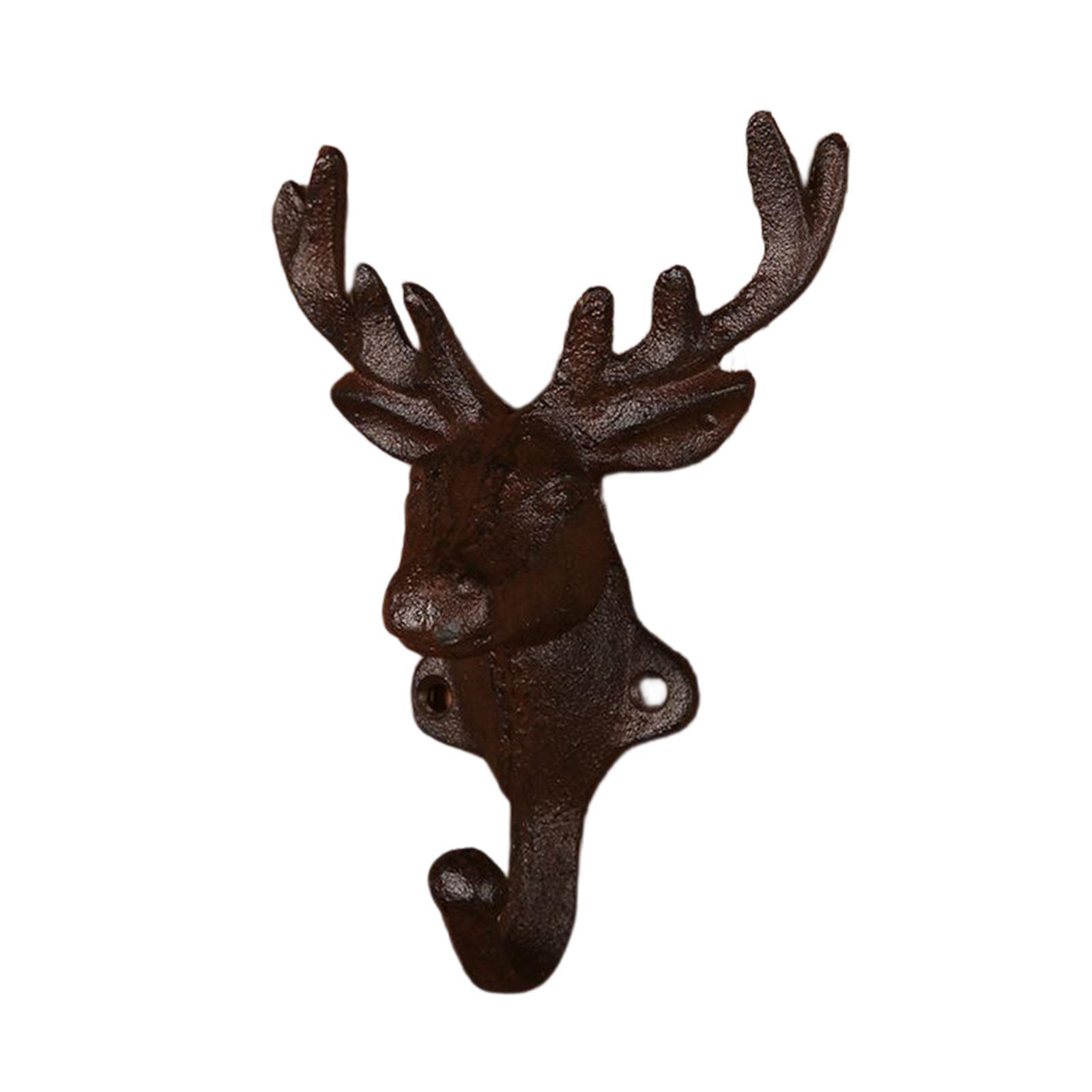 Deer Coat Hook Clothes Hanger Wall Mounted Holder Heavy Duty for Entryway