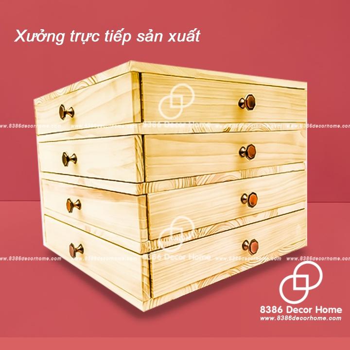 Tủ gỗ Xoay 360 độ xuất khẩu thông minh cao cấp để đồ mỹ phẩm, trang sức, tủ đựng đồ trang điểm, phụ kiện