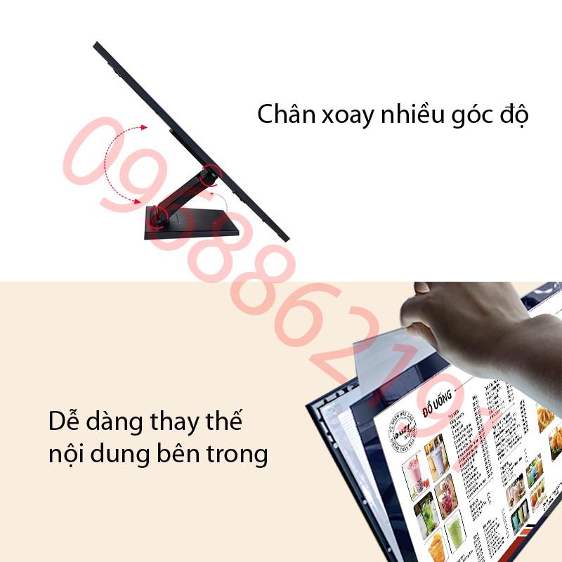 menu led phát sáng để bàn khổ a3