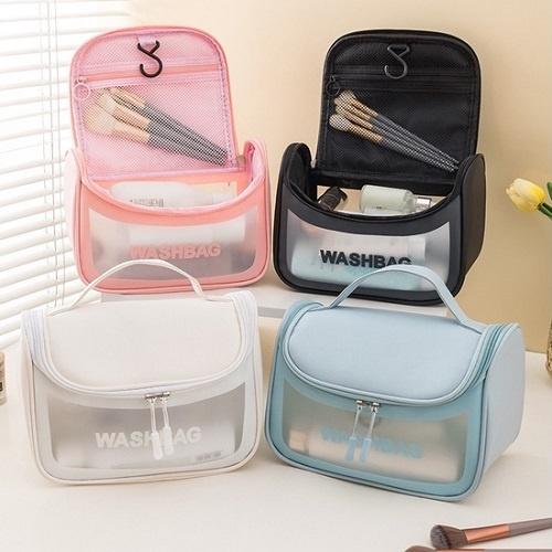 Túi Đựng Mỹ Phẩm Du Lịch Đựng Đồ Trang Điểm Sang Trọng Washbag Trong Suốt Chống Nước Tiện Dụng