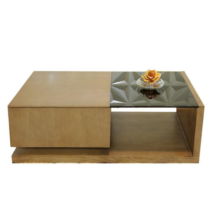 Bàn trà sofa mặt kính cường lực cho nội thất phòng khách