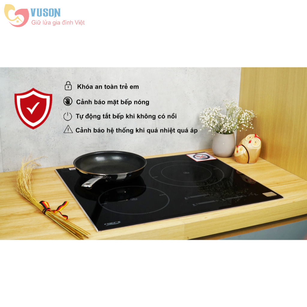 Bếp từ đôi Chefs IH555- Hàng chính hãng