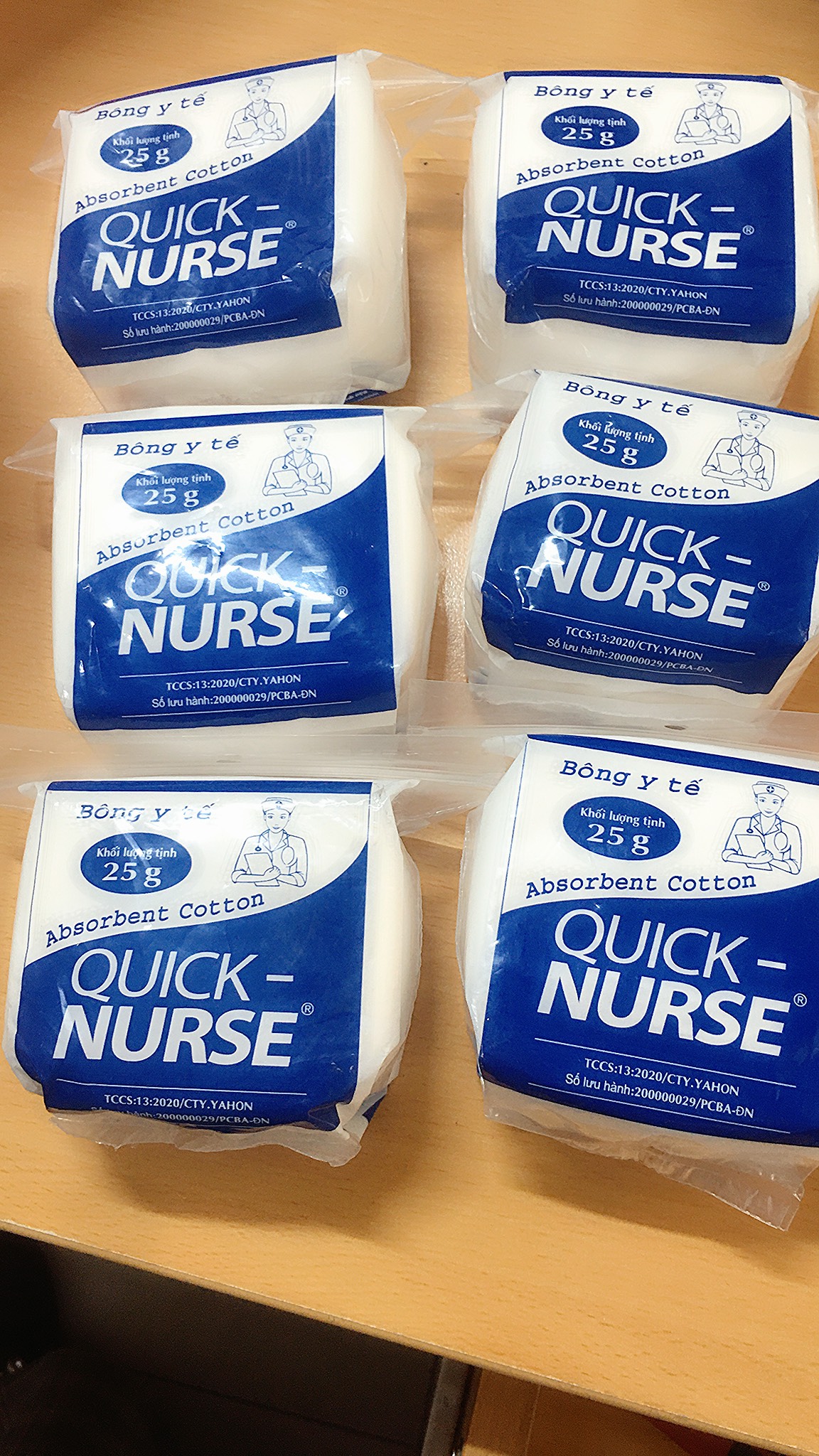 Combo 6 Bông Y Tế Quick-Nurse 25G