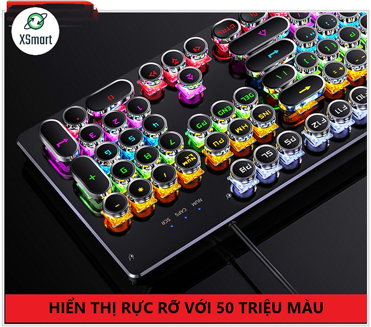 Bàn Phím Cơ Gaming Cho PC, Laptop Cao Cấp T907 Esports Pro Có 20 Chế Độ Led RGB Khác Nhau Chiến Mọi Game